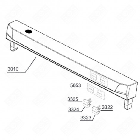 PANEL STRIP (REF. 3010) DISHWASHER - 1780268800