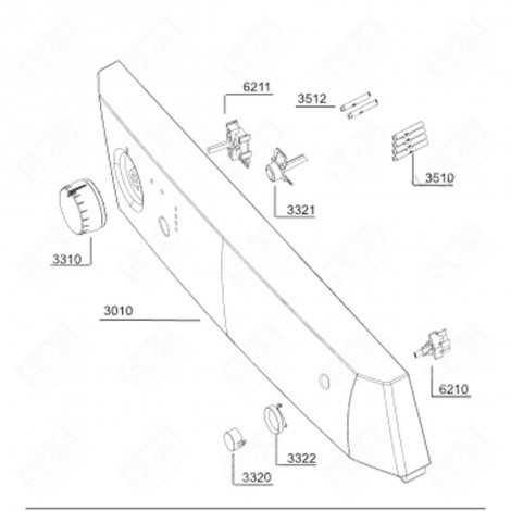 PANEL STRIP (REF. 3010) DISHWASHER - 1780207500