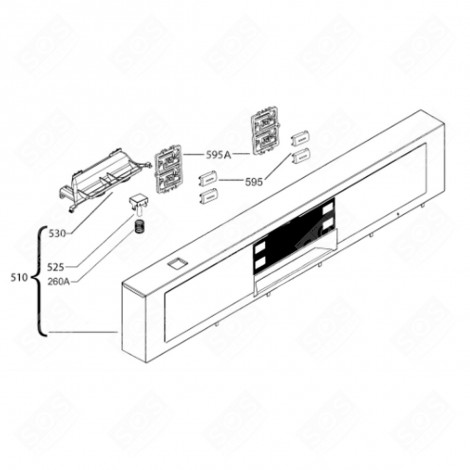 CONTROL PANEL (MARK 510) DISHWASHER - 1561529304