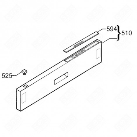 CONTROL PANEL (MARK 510) DISHWASHER - 1528690017