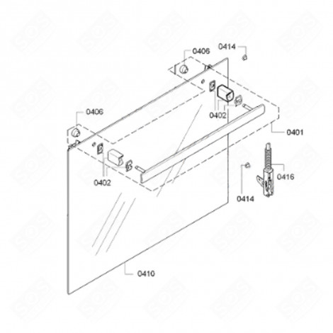 HANDLE (REFERENCE 401) GAS / ELECTRIC OVENS - 00667889