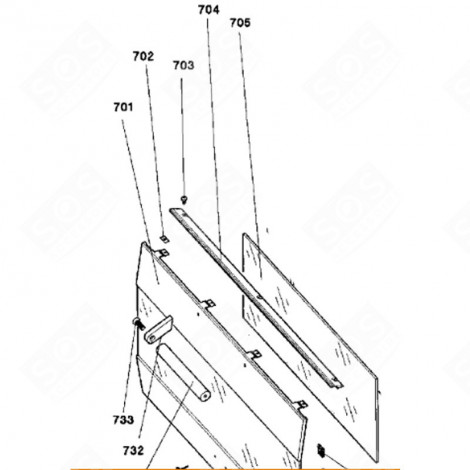 MIDDLE DOOR WINDOW GAS / ELECTRIC OVENS - 00292909