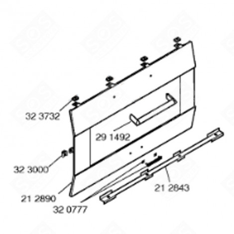 DOOR HANDLE (MARK 291492) GAS / ELECTRIC OVENS - 00291492