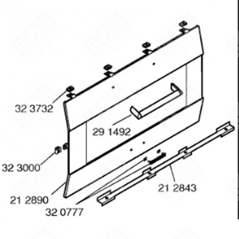 FRONT DOOR (REFERENCE NUMBER 212890) GAS / ELECTRIC OVENS - 00212890