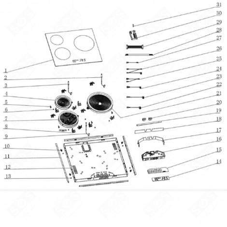 INTERNAL CONNECTION CABLE (MARK 22) GAS / ELECTRIC OVENS - CU005050