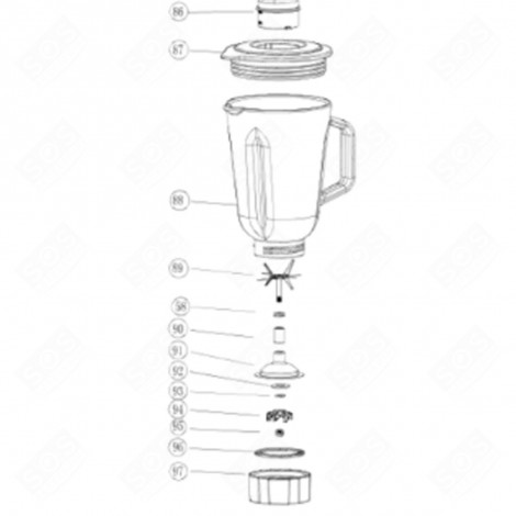 BLENDER BASE (MARK 89 TO 97) FOOD PROCESSOR - CU001276