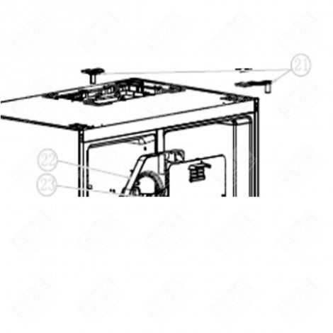 UPPER HINGE (MARK 21) REFRIGERATOR, FREEZER - FR000930