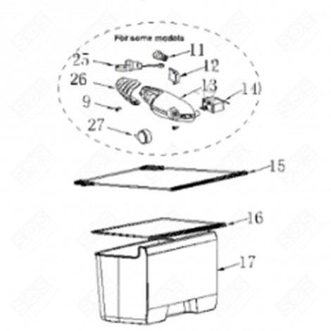 GLASS SHELF, GLASS RACK REFRIGERATOR, FREEZER - FR000689