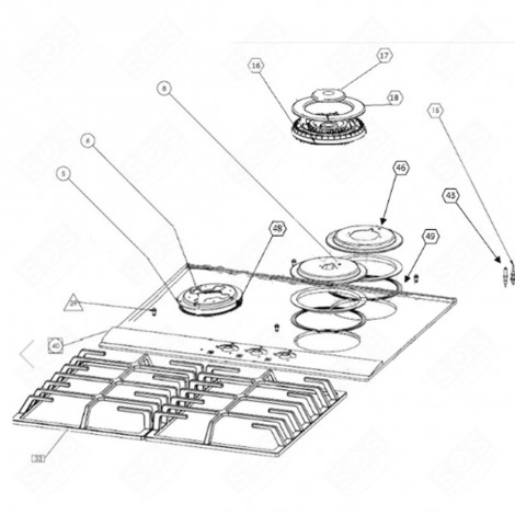 FIRE PLATE (MARK 40) GAS / ELECTRIC OVENS - CU001039