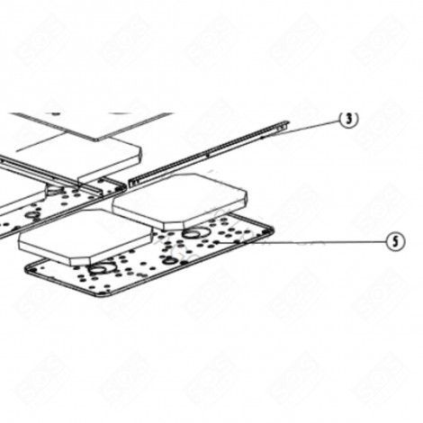 BURNERS 180 + 180 MM RIGHT KIT (MARK 5) ELECTRIC / GAS HOBS - CU000053