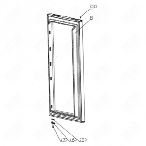 REFRIGERATOR DOOR (MARK 8) REFRIGERATOR, FREEZER - FR001713