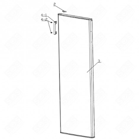 GRAY HINGE COVER (MARK 2) REFRIGERATOR, FREEZER - FR001072