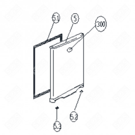 FREEZER DOOR GASKET (MARK 5.1) REFRIGERATOR, FREEZER - FR005595