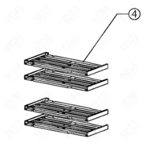 WOODEN SHELF REFRIGERATOR, FREEZER - FR003987