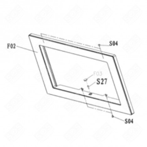 FRAME TRIM (REFERENCE F02) GAS / ELECTRIC OVENS - CU004765