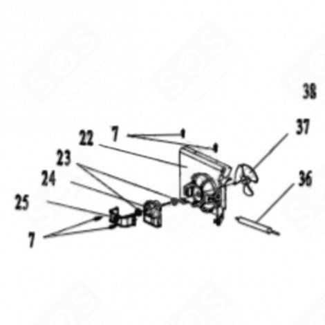 FAN MOTOR (MARK 24) REFRIGERATOR, FREEZER - FR001655