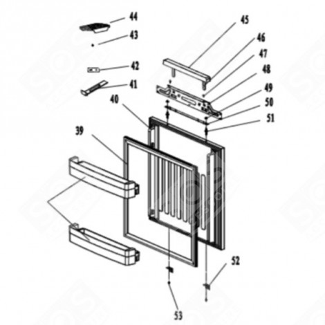 DOOR (REFERENCE 40) REFRIGERATOR, FREEZER - FR001848