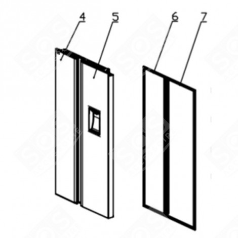 FREEZER DOOR GASKET (MARK 6) REFRIGERATOR, FREEZER - FR007150