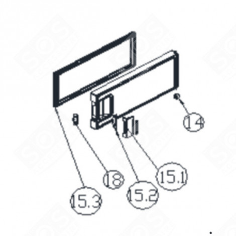 FREEZER DOOR (MARK 15.2) REFRIGERATOR, FREEZER - FR005539