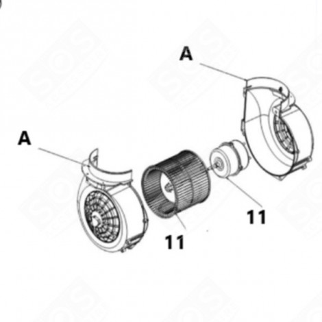 MOTOR (MARK 11) GAS / ELECTRIC OVENS - CU003360