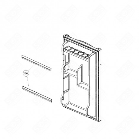 BOTTLE RACK BRACKET REFRIGERATOR, FREEZER - 40020617