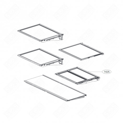 SHELF, SHELF NUMBER 142A REFRIGERATOR, FREEZER - AHT73234054