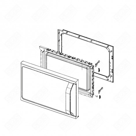 COMPLETE ORIGINAL DOOR MICROWAVE OVENS - DE94-03131B, DE94-03131W