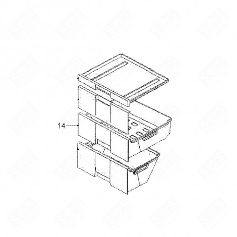 CENTRAL DRAWER REFRIGERATOR, FREEZER - 580C81