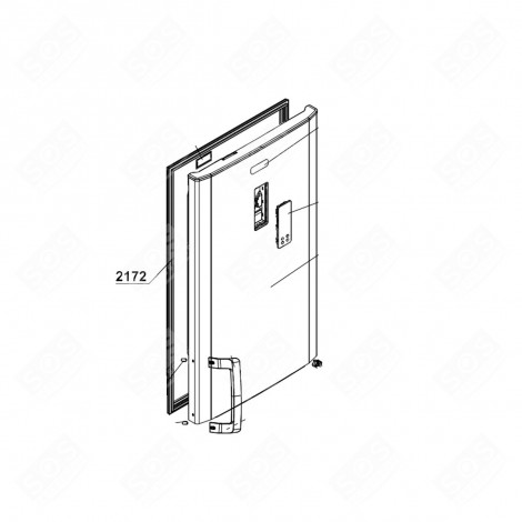 REFRIGERATOR DOOR SEAL (REFERENCE 2172) REFRIGERATOR, FREEZER - 4546852600