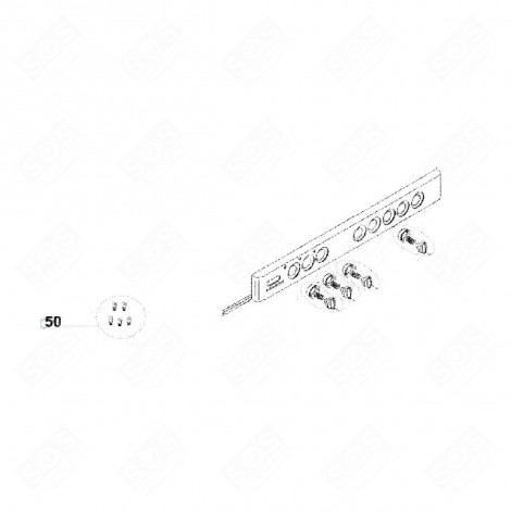 SET INJECTORS, BUTANE NOZZLES (REFERENCE 50) GAS / ELECTRIC OVENS - 387A04