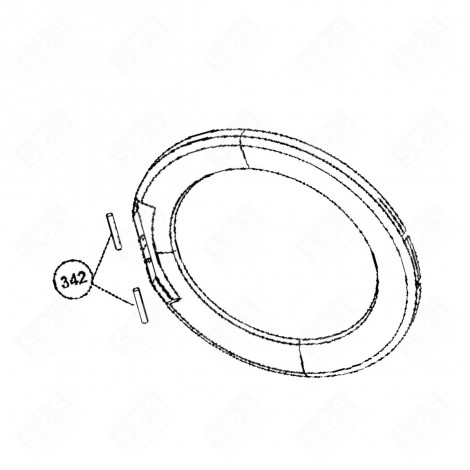 HANDLE SHAFT AXIS (MARK 342) WASHING MACHINES - 13065