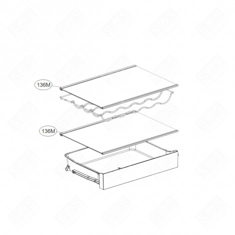 SHELF, RACK (MARK 136M) REFRIGERATOR, FREEZER - AHT74973923