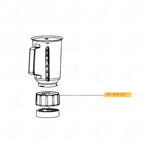 GRAY UPPER BASE FOOD PROCESSOR - MS-650197, MS-652834