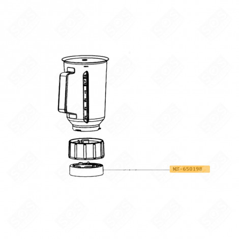 GRAY LOWER BASE FOOD PROCESSOR - MS-650198, MS-652835