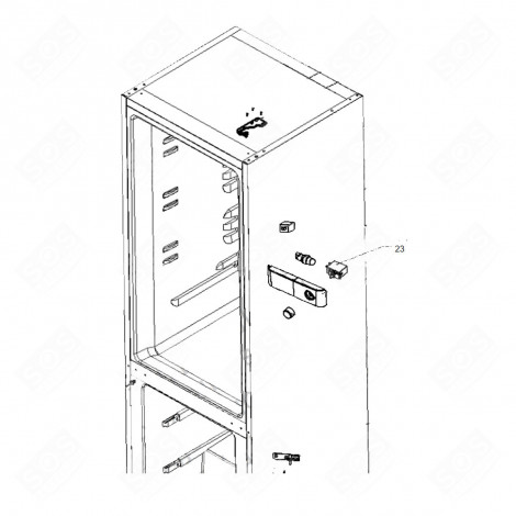 THERMOSTAT MARKING 23 REFRIGERATOR, FREEZER - 62287