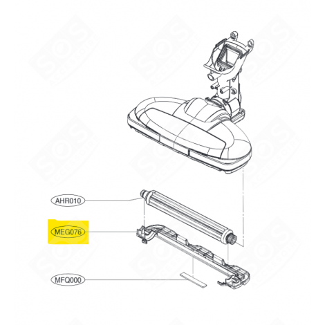 BRUSH HOLDER, NOZZLE (REF MEG076) VACUUM CLEANER  - MEG64799501 