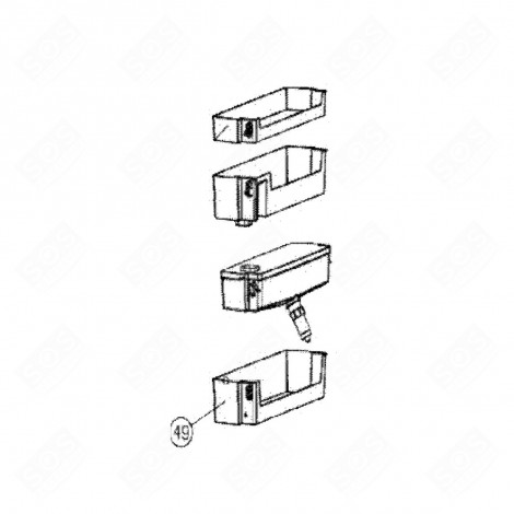 BOTTLE TRAY (REFERENCE 49) REFRIGERATOR, FREEZER - 149C27