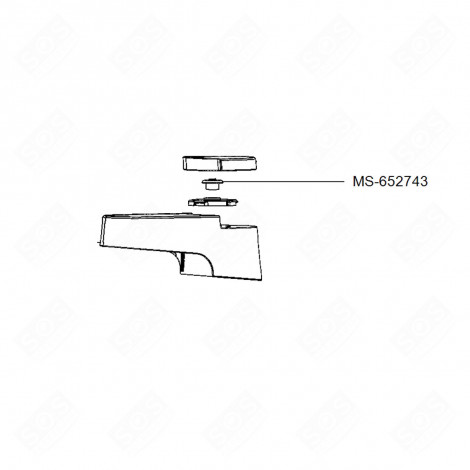 BLUE DRIVE SHAFT (NO. MS-652743) FOOD PROCESSOR - MS-652410, MS-652743