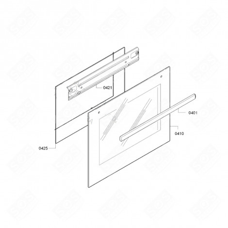 REFLECTOR REFERENCE 0421 GAS / ELECTRIC OVENS - 00745085, 745085