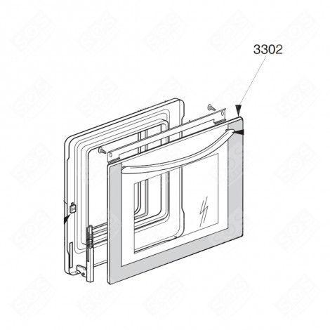 OUTER GLASS (MARK 3302) GAS / ELECTRIC OVENS - 300350232 