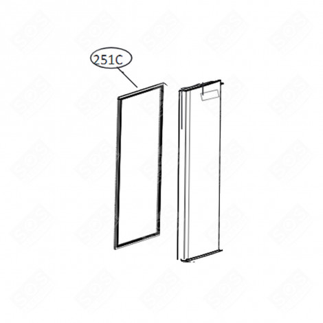 HOME BAR DOOR SEAL REFERENCE 251C REFRIGERATOR, FREEZER - MDS64610505