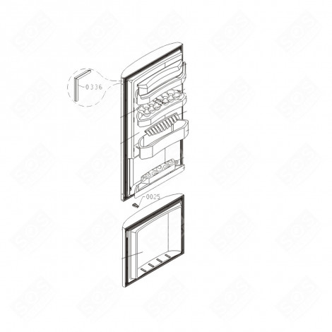 DOOR SEAL (REFRIGERATOR PART) MARK 0336 REFRIGERATOR, FREEZER - 406644