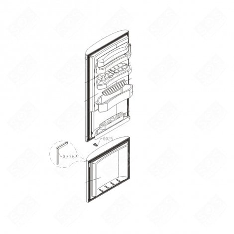 DOOR SEAL (FREEZER PART) MARK 0336A REFRIGERATOR, FREEZER - 406645