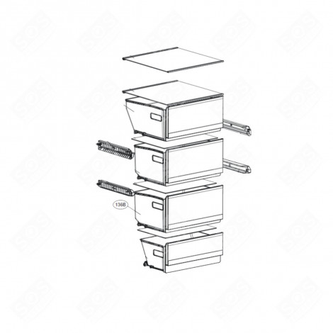 FREEZER CONTAINER (MARK 136B) REFRIGERATOR, FREEZER - AJP75615017