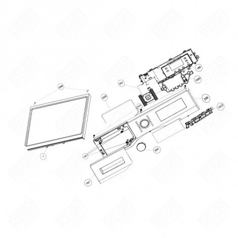 DETERGENT DRAWER FRONT, DETERGENT COMPARTMENT (PART 197) WASHING MACHINES - 2420709579