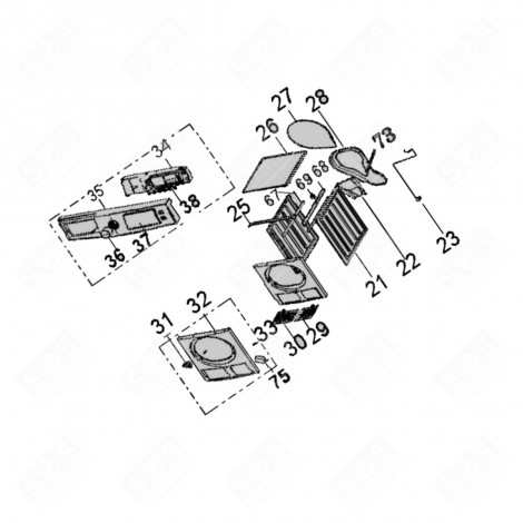 REAR PANEL GASKET (MARK 73) TUMBLE DRYER - 1063820, 34060311