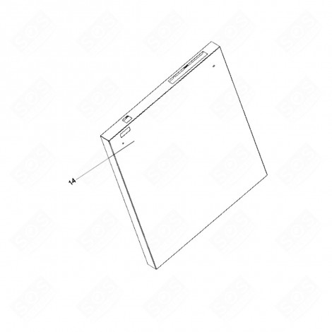 DOOR FRONT (MARK 14) DISHWASHER - 1062863, 34421630