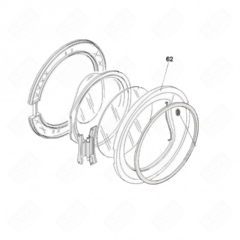 FRAME OF PORTHOLE (MARK 62) WASHING MACHINES - 43033665