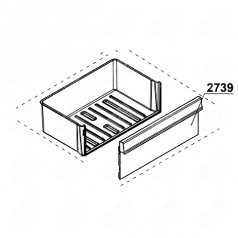 FACADE OF VEGETABLE CONTAINER REFERENCE NUMBER 2739 REFRIGERATOR, FREEZER - 4640600500