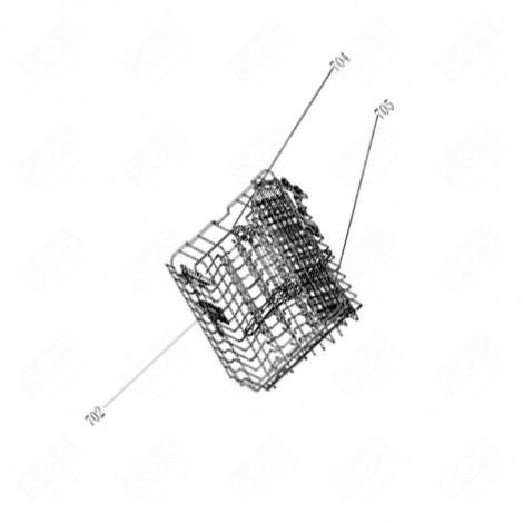 UPPER BASKET (CODE 702) DISHWASHER - 1062646, 34421948